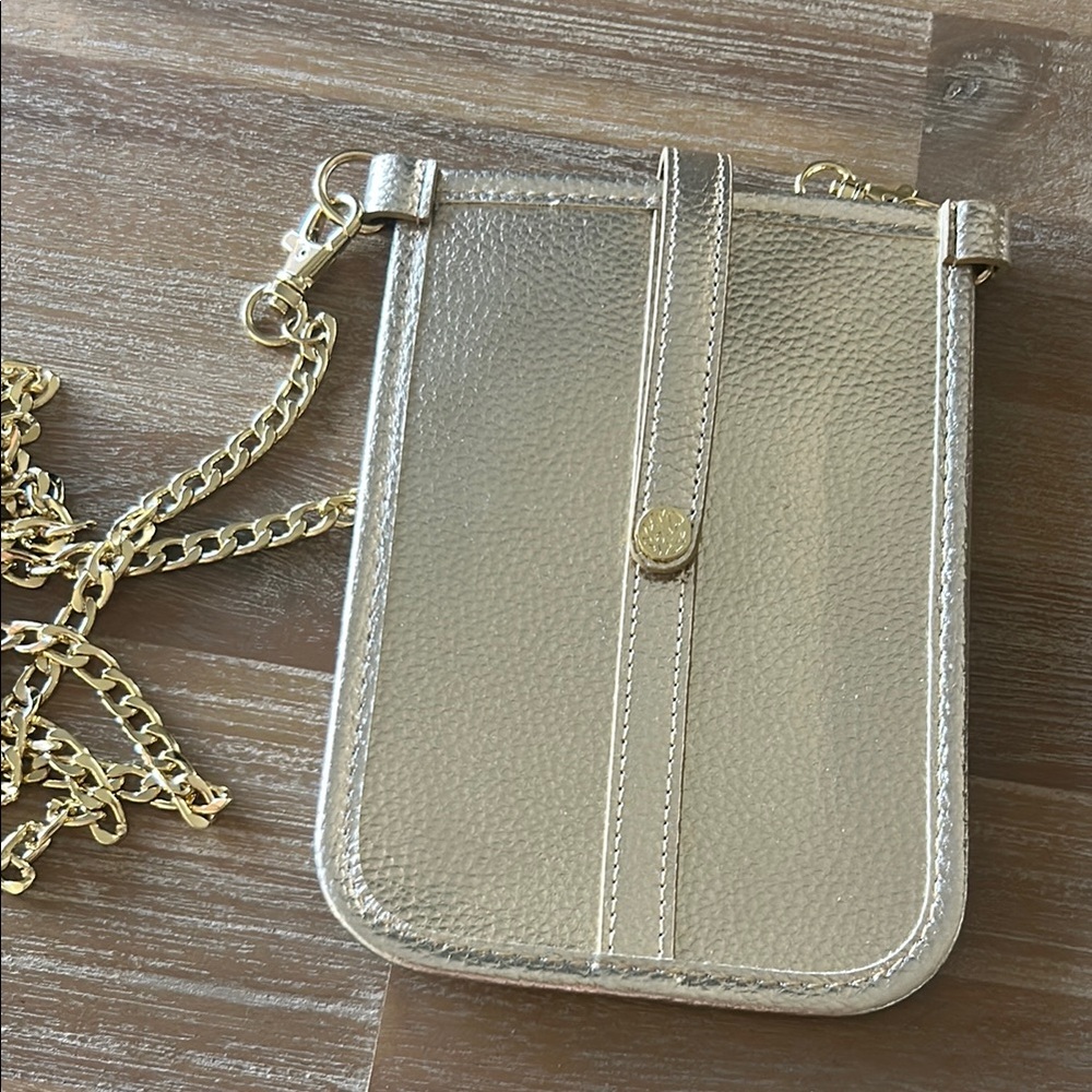 Lilly Pulitzer Metallic Gold Crossbody Bag